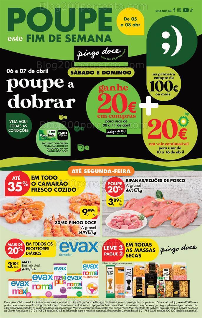 Antevisão Folheto PINGO DOCE Promoções de 5 a 8 abril