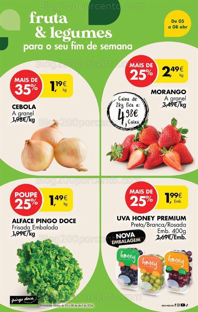 Antevisão Folheto PINGO DOCE Promoções de 5 a 8 abril