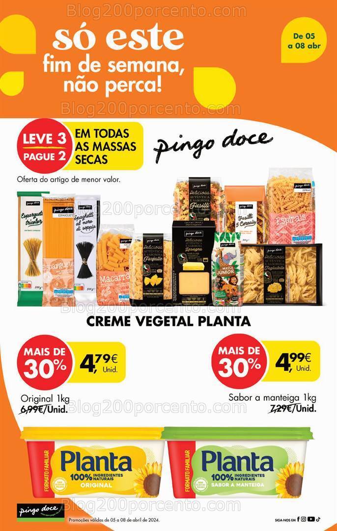 Antevisão Folheto PINGO DOCE Promoções de 5 a 8 abril