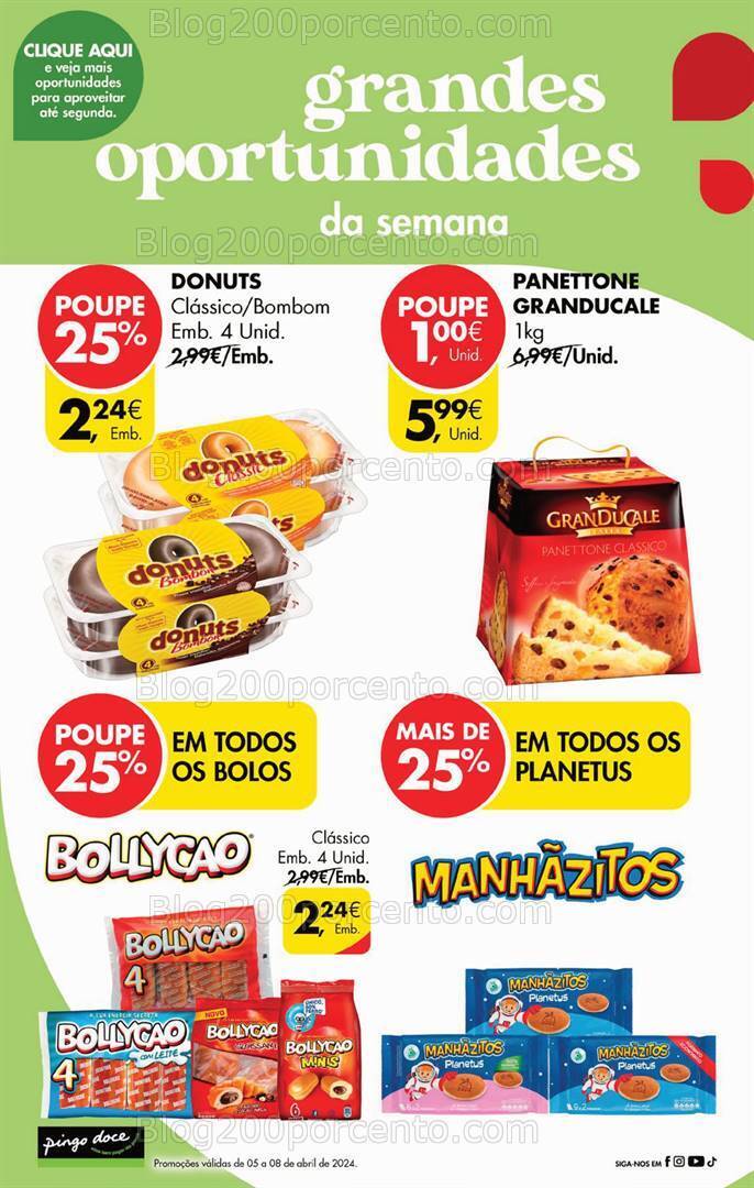 Antevisão Folheto PINGO DOCE Promoções de 5 a 8 abril