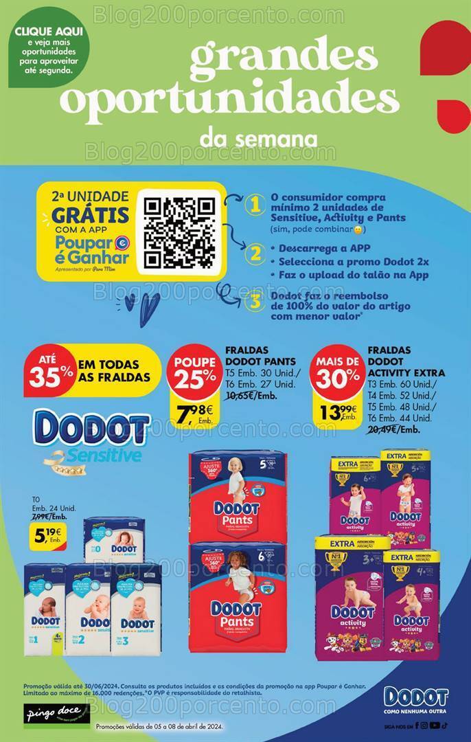 Antevisão Folheto PINGO DOCE Promoções de 5 a 8 abril