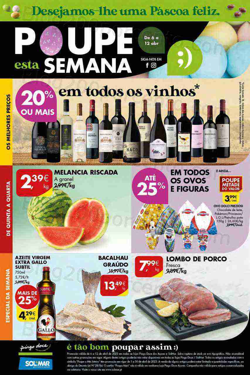 Antevisão Folheto PINGO DOCE Açores Promoções de 6 a 12 abril
