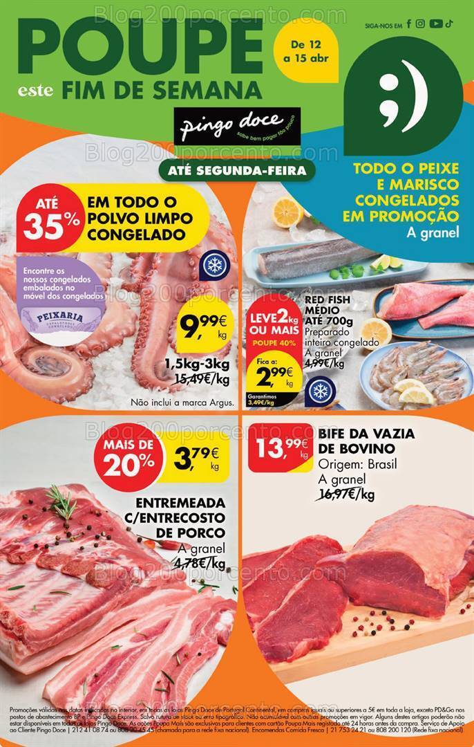 Antevisão Folheto PINGO DOCE Promoções de 12 a 15 abril