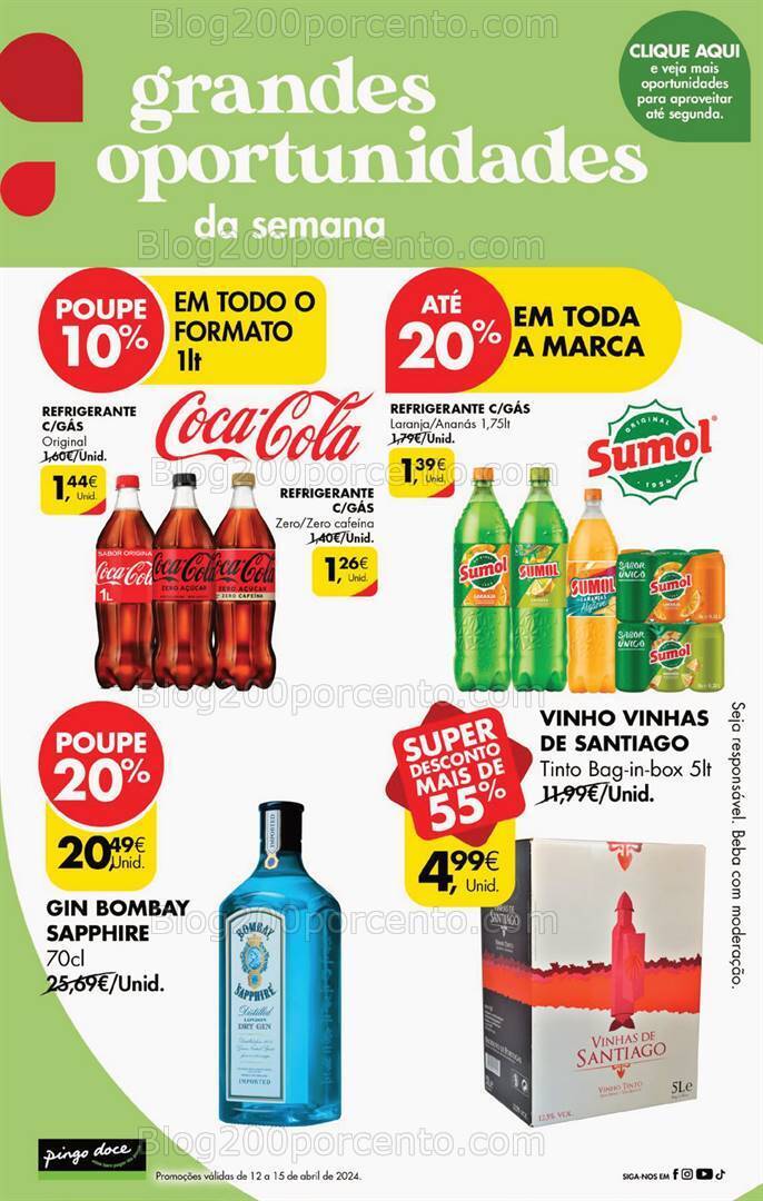Antevisão Folheto PINGO DOCE Promoções de 12 a 15 abril