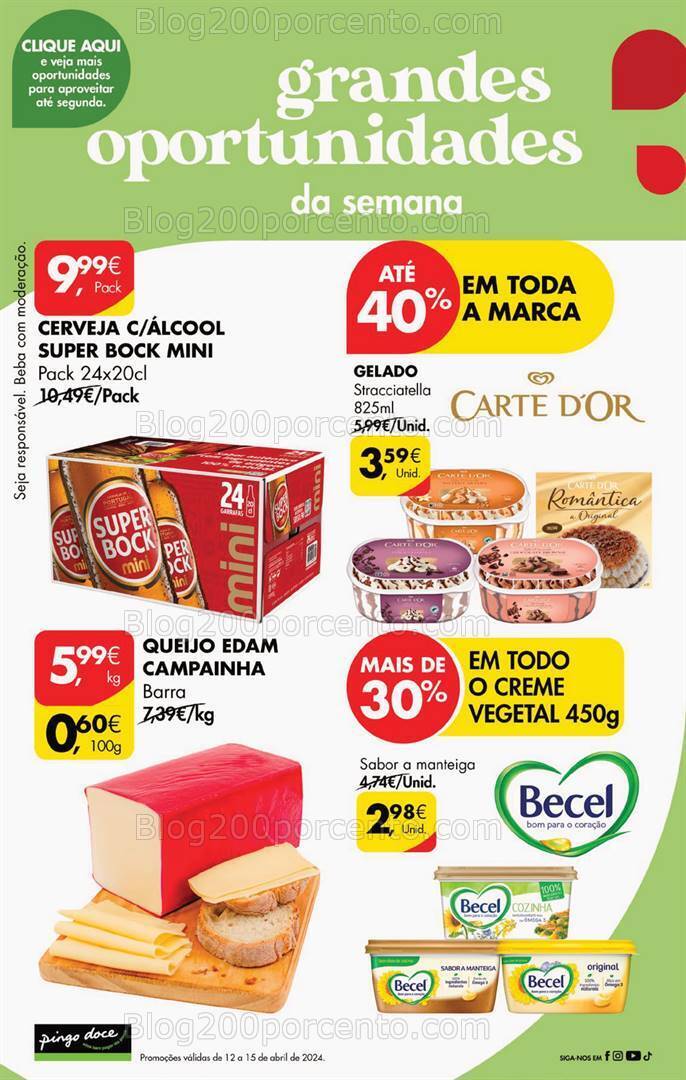 Antevisão Folheto PINGO DOCE Promoções de 12 a 15 abril