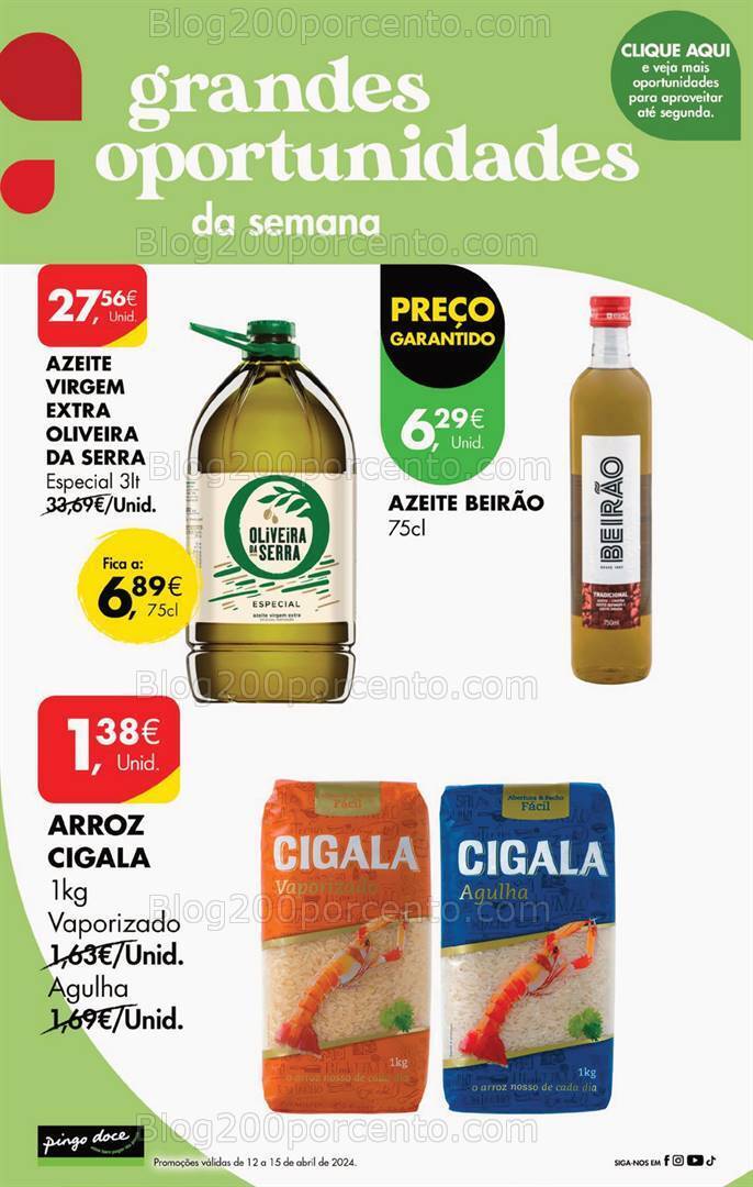 Antevisão Folheto PINGO DOCE Promoções de 12 a 15 abril