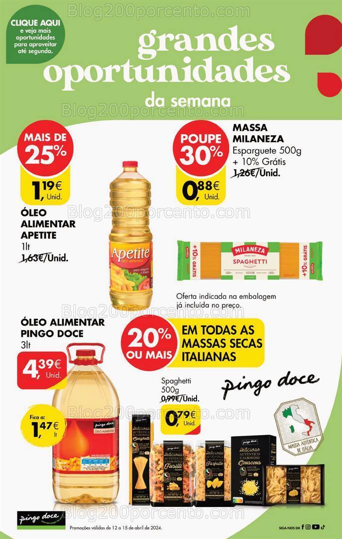 Antevisão Folheto PINGO DOCE Promoções de 12 a 15 abril