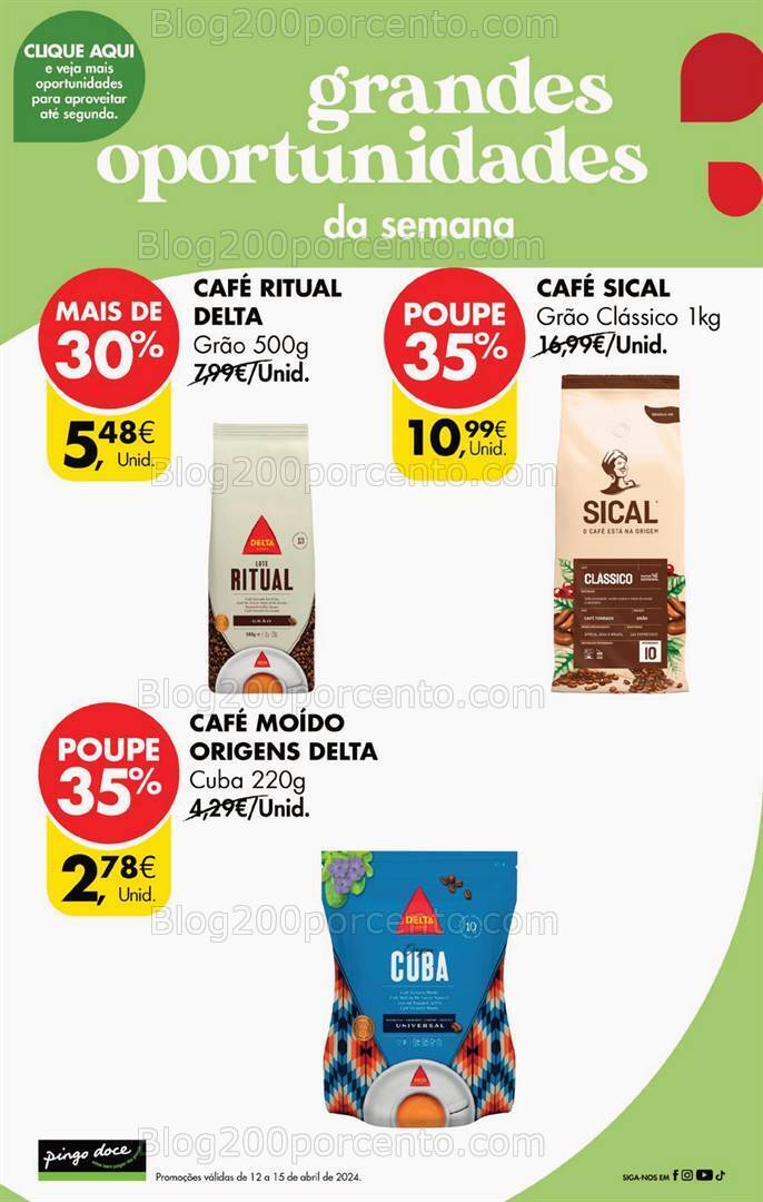 Antevisão Folheto PINGO DOCE Promoções de 12 a 15 abril
