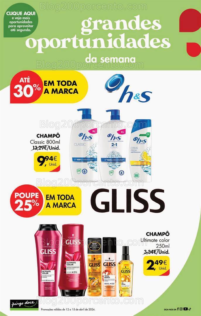 Antevisão Folheto PINGO DOCE Promoções de 12 a 15 abril