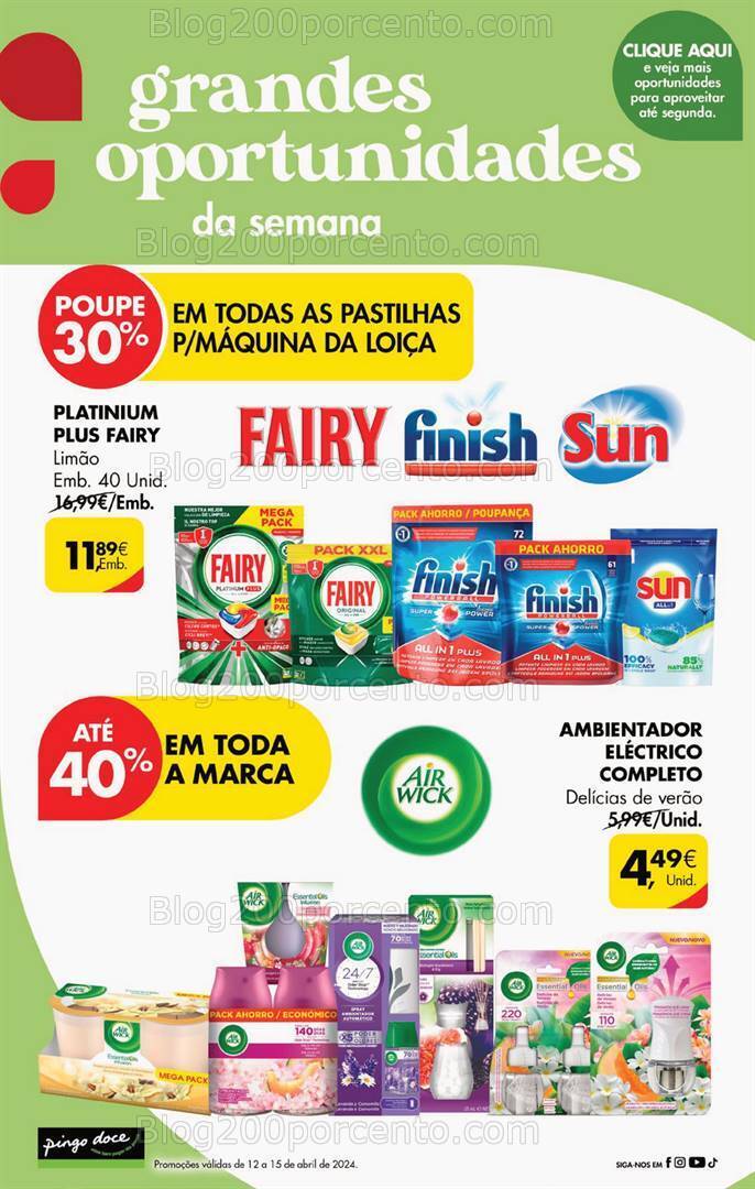 Antevisão Folheto PINGO DOCE Promoções de 12 a 15 abril