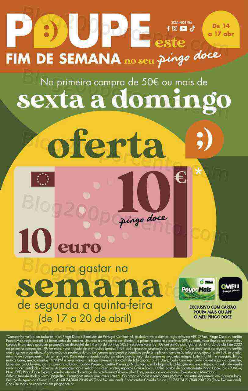 Antevisão Folheto PINGO DOCE Promoções Fim de Semana - 14 a 17 abril