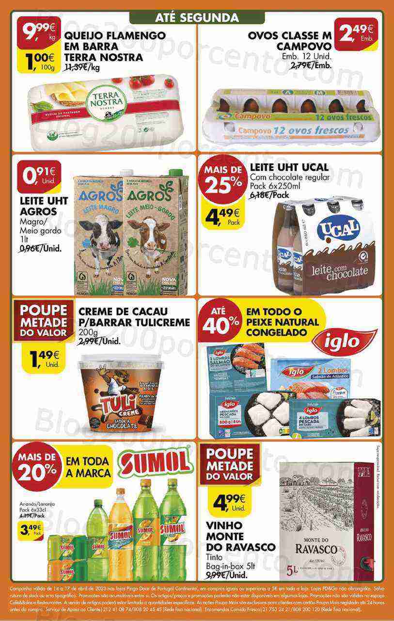Antevisão Folheto PINGO DOCE Promoções Fim de Semana - 14 a 17 abril