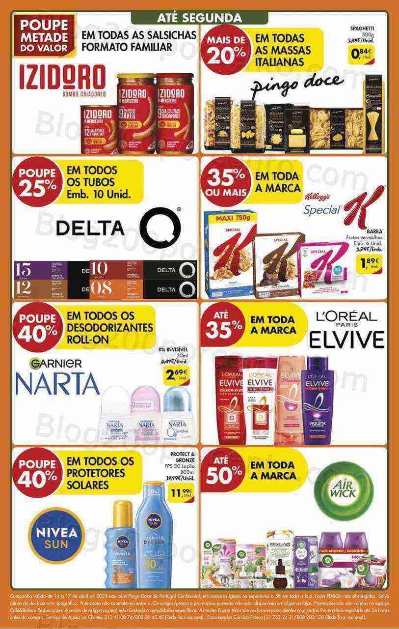 Antevisão Folheto PINGO DOCE Promoções Fim de Semana - 14 a 17 abril