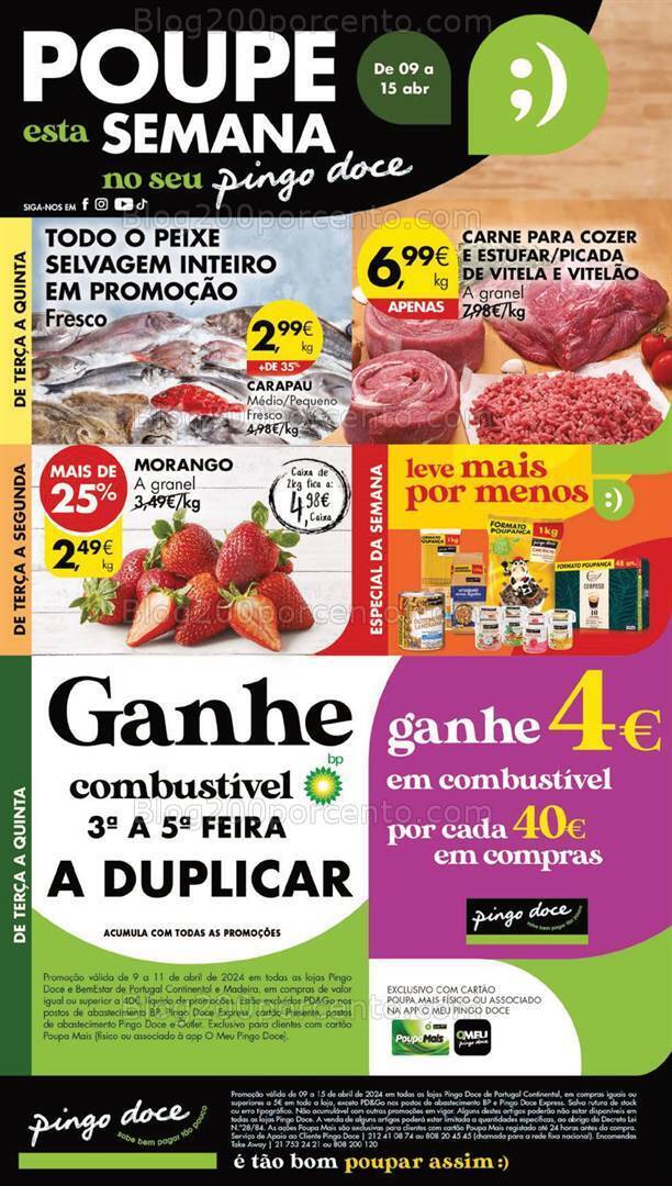 Antevisão Folheto PINGO DOCE Lojas Grandes Promoções de 9 a 15 abril
