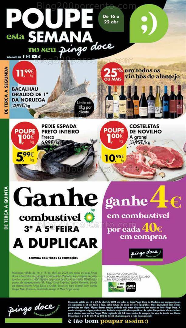 Antevisão Folheto PINGO DOCE Lojas Madeira Promoções de 16 a 22 abril