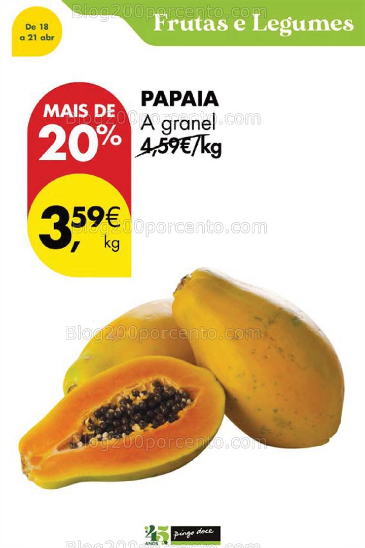 Antevisão Folheto PINGO DOCE Promoções Fim de Semana - 18 a 21 abril