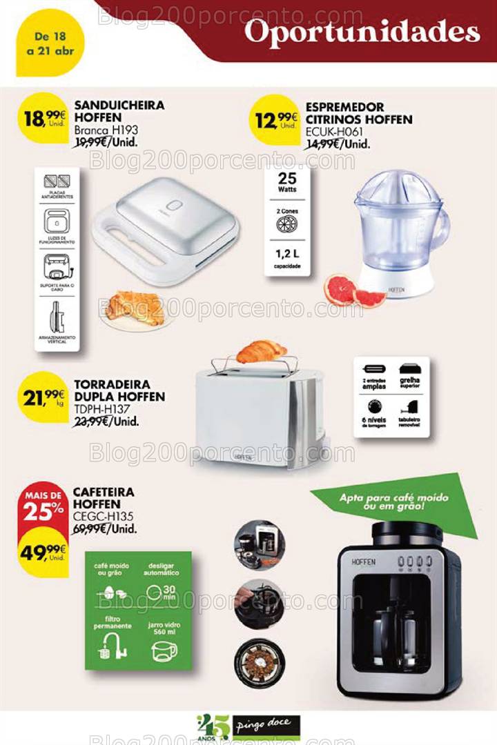 Antevisão Folheto PINGO DOCE Bazar Promoções Fim de Semana - 18 a 21 abril