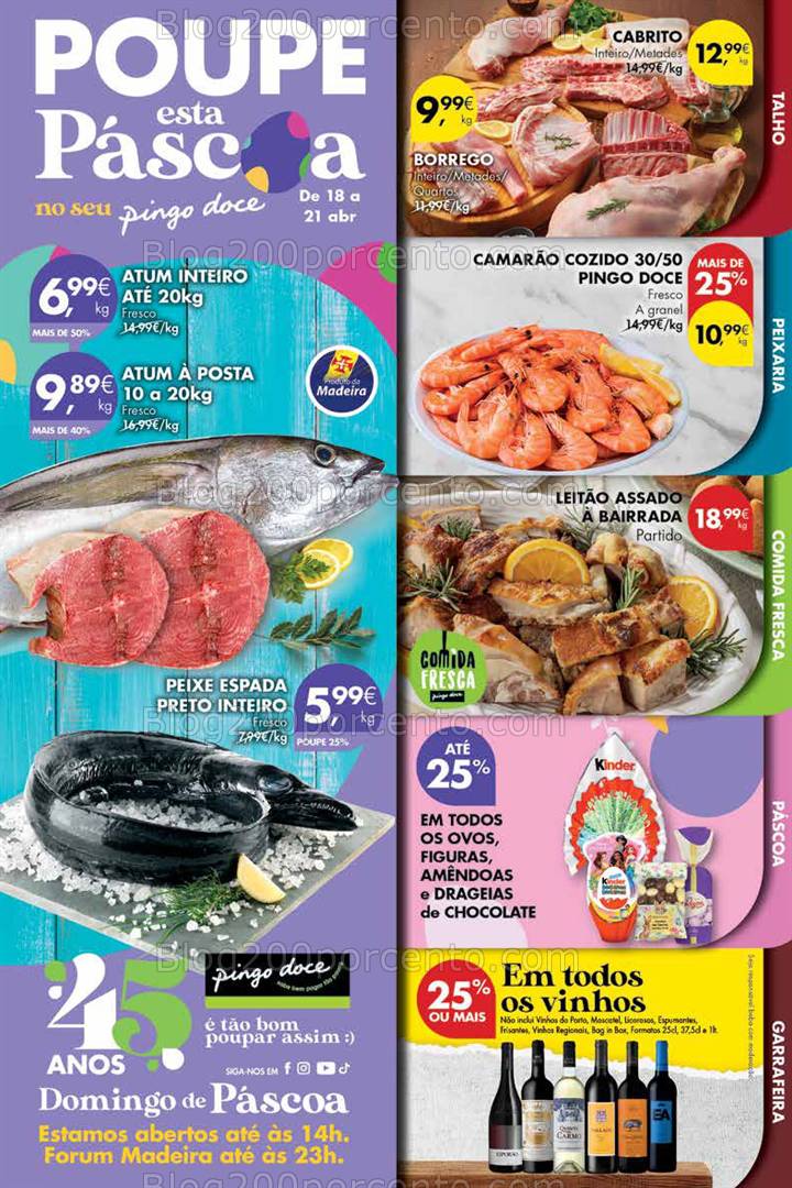 Antevisão Folheto PINGO DOCE Madeira Promoções Fim de Semana - 18 a 21 abril