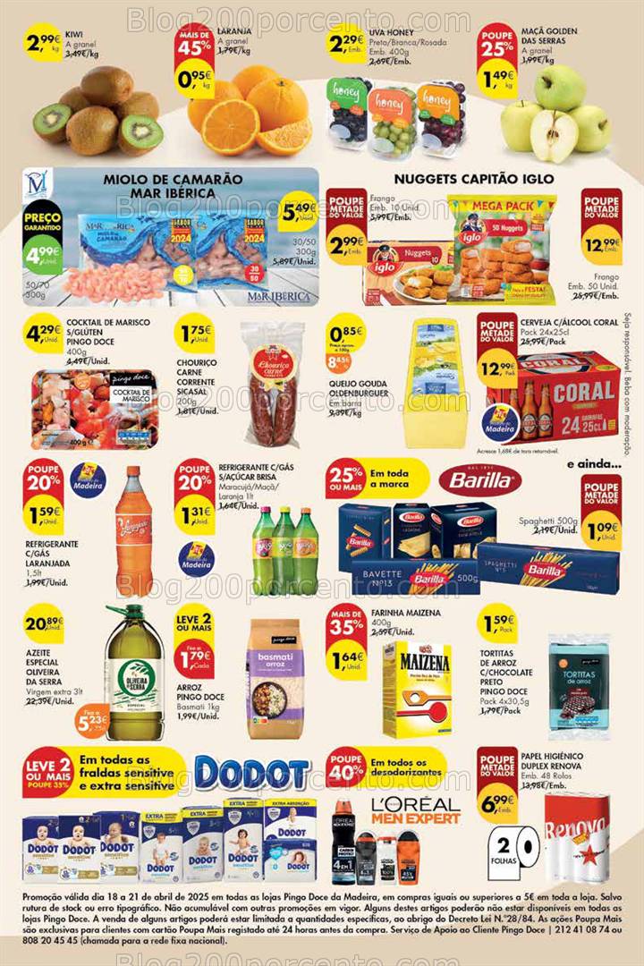 Antevisão Folheto PINGO DOCE Madeira Promoções Fim de Semana - 18 a 21 abril