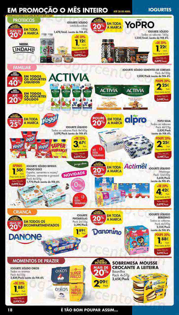 Antevisão Folheto PINGO DOCE Lojas Pequenas Promoções de 18 a 24 abril