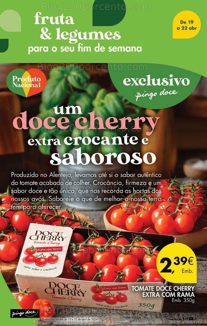 Antevisão Folheto PINGO DOCE Promoções Fim de Semana - 19 a 22 abril