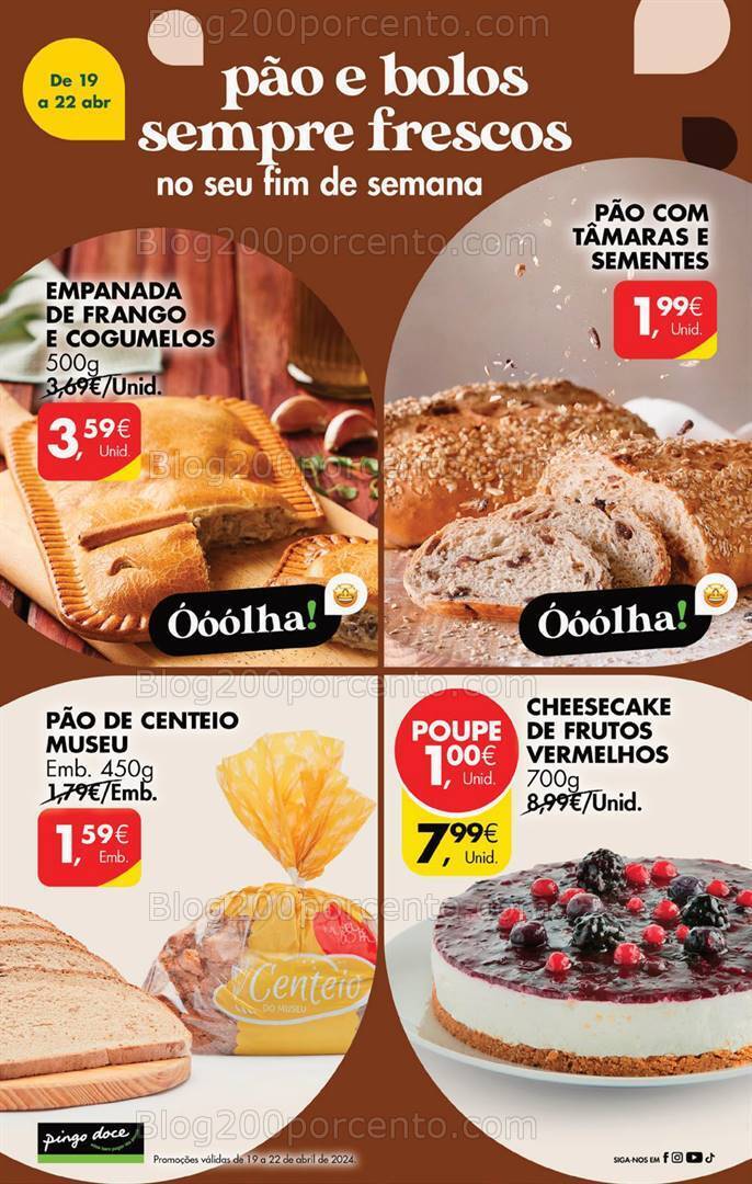 Antevisão Folheto PINGO DOCE Promoções Fim de Semana - 19 a 22 abril
