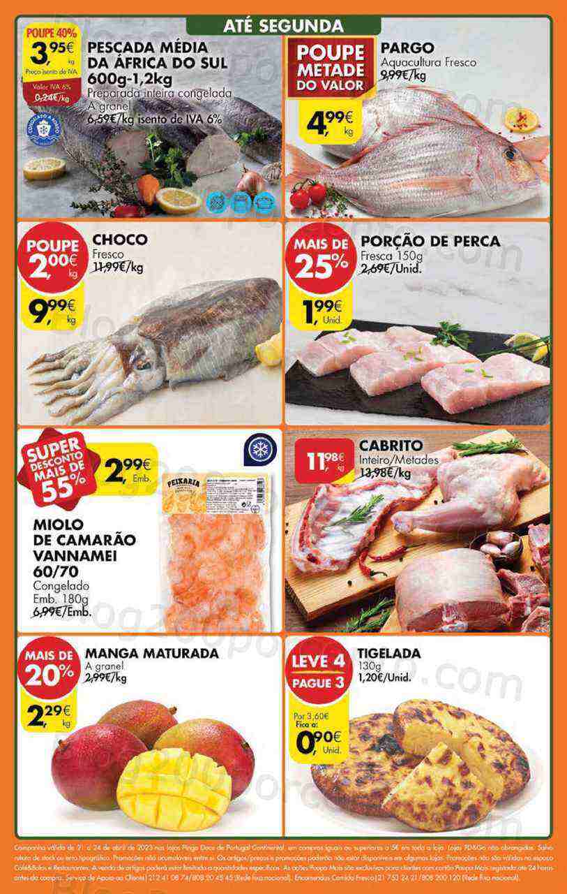 Antevisão Folheto PINGO DOCE Promoções Fim de Semana - 21 a 24 abril