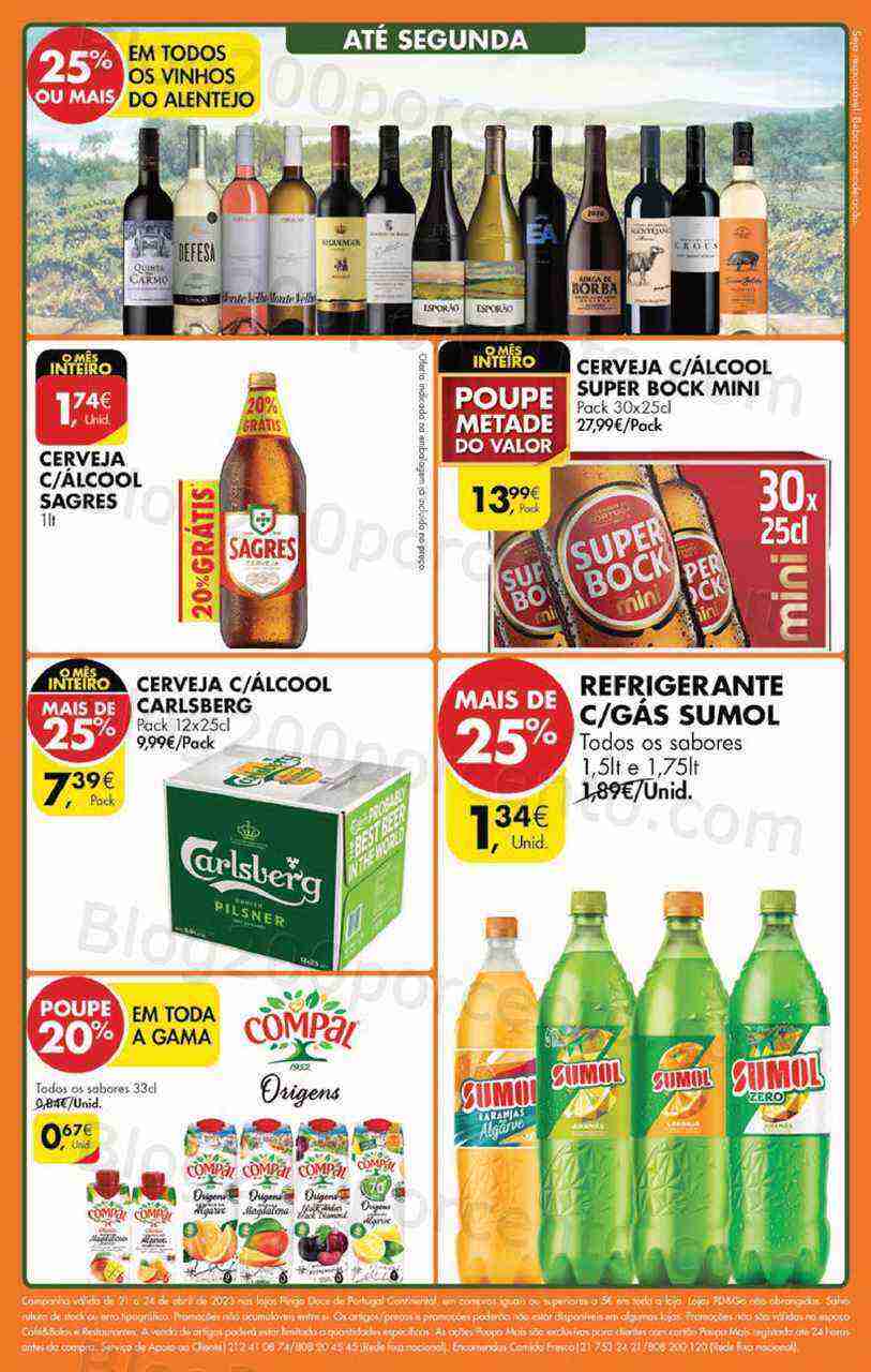 Antevisão Folheto PINGO DOCE Promoções Fim de Semana - 21 a 24 abril