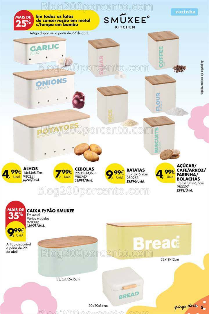 Antevisão Folheto PINGO DOCE Bazar Primavera Promoções de 22 abril a 19 maio