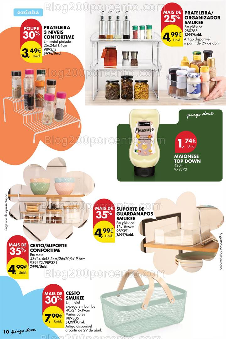 Antevisão Folheto PINGO DOCE Bazar Primavera Promoções de 22 abril a 19 maio
