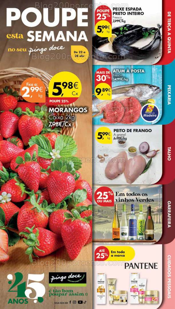 Antevisão Folheto PINGO DOCE Madeira Promoções de 22 a 28 abril