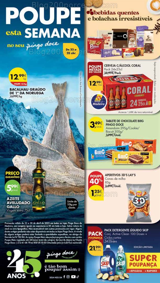 Antevisão Folheto PINGO DOCE Madeira Promoções de 22 a 28 abril