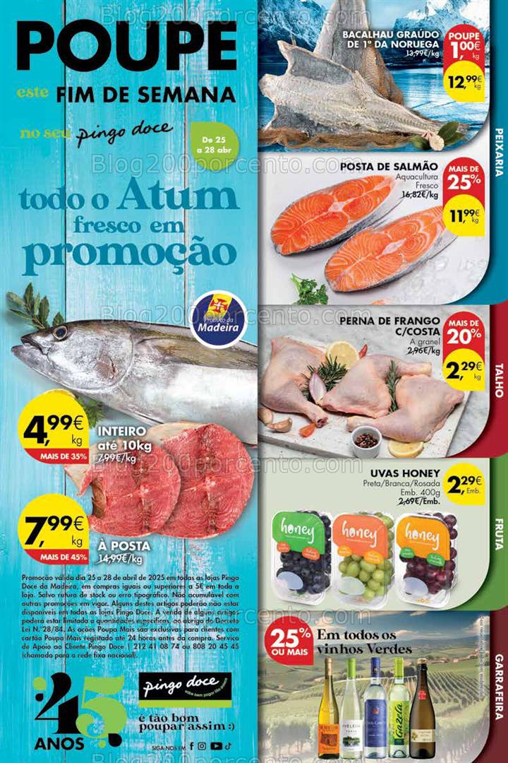 Antevisão Folheto PINGO DOCE Madeira Promoções Fim de Semana - 25 a 28 abril