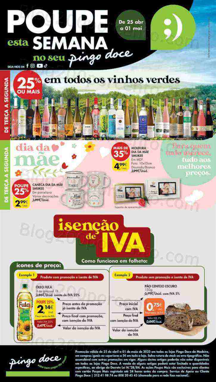 Antevisão Folheto PINGO DOCE Madeira Promoções de 25 abril a 1 maio