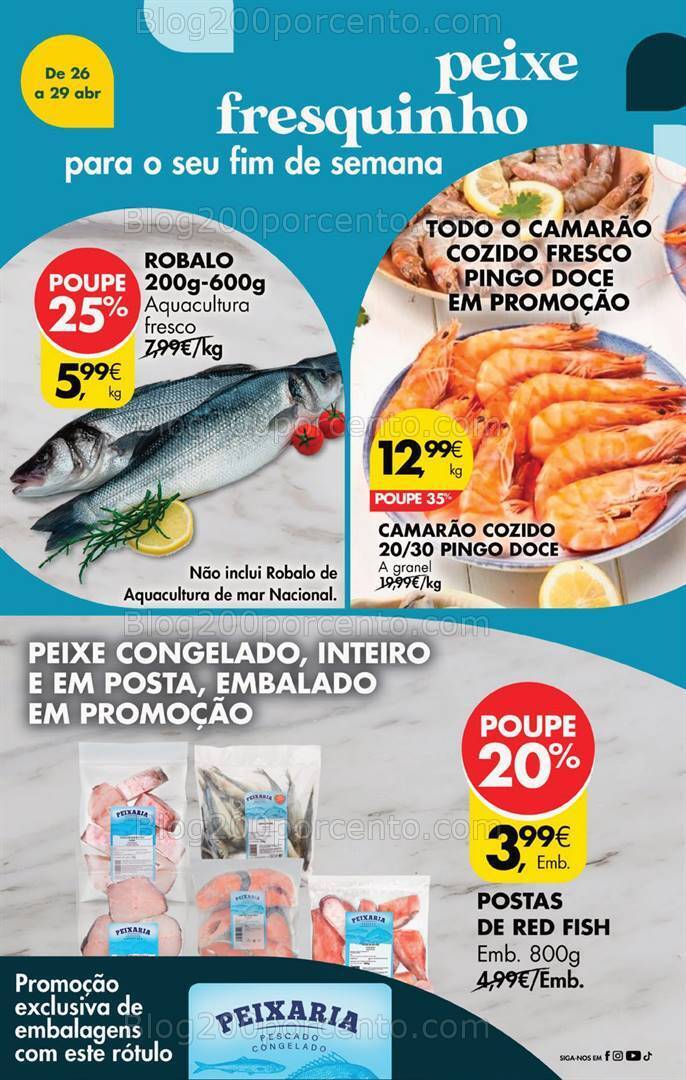 Antevisão Folheto PINGO DOCE Promoções de 26 a 29 abril