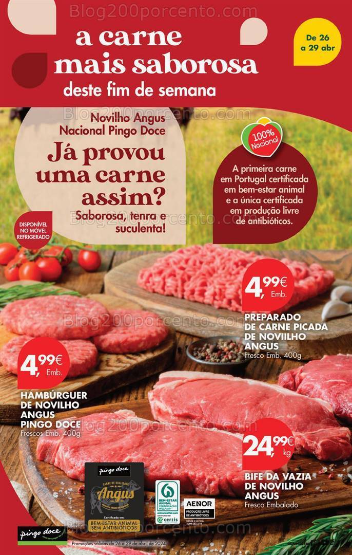 Antevisão Folheto PINGO DOCE Promoções de 26 a 29 abril