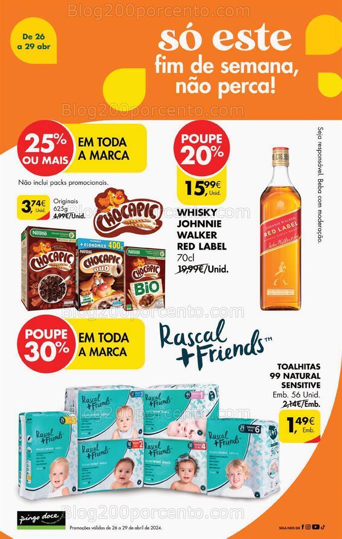 Antevisão Folheto PINGO DOCE Promoções de 26 a 29 abril