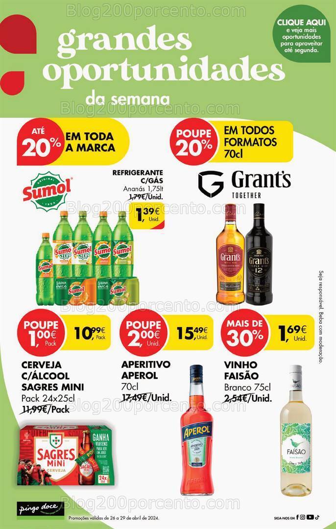 Antevisão Folheto PINGO DOCE Promoções de 26 a 29 abril