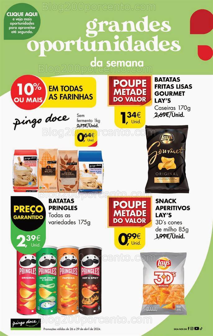 Antevisão Folheto PINGO DOCE Promoções de 26 a 29 abril