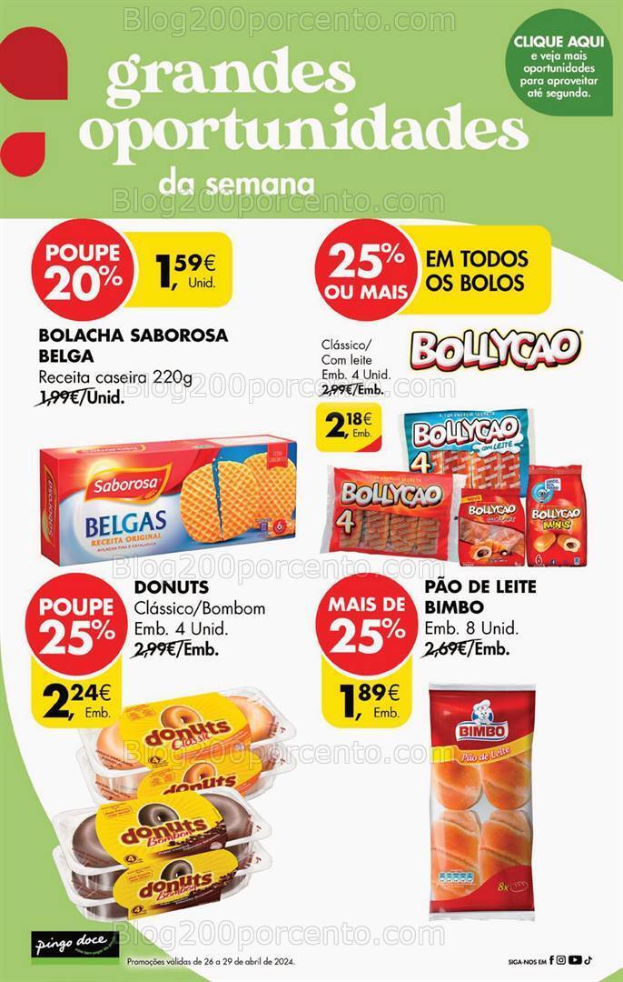 Antevisão Folheto PINGO DOCE Promoções de 26 a 29 abril