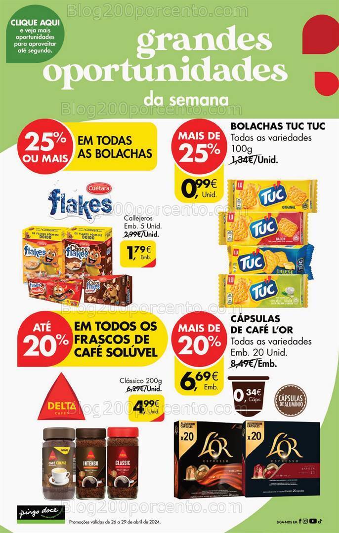 Antevisão Folheto PINGO DOCE Promoções de 26 a 29 abril
