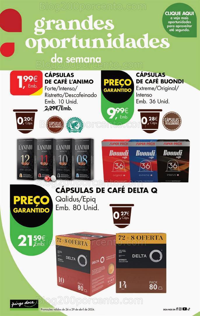 Antevisão Folheto PINGO DOCE Promoções de 26 a 29 abril