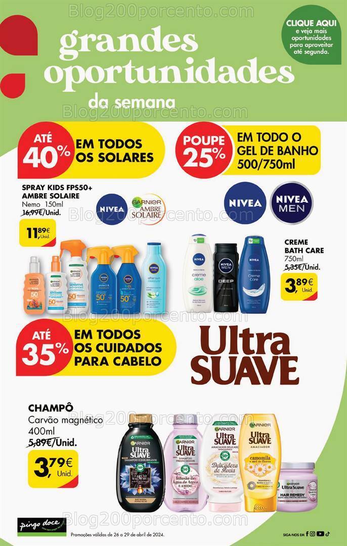 Antevisão Folheto PINGO DOCE Promoções de 26 a 29 abril
