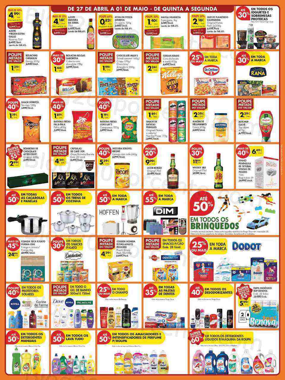 Antevisão Folheto PINGO DOCE Promoções Fim de Semana - 27 abril a 1 maio