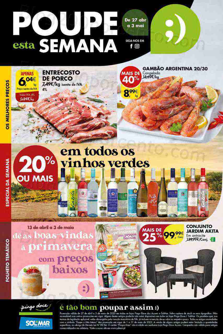 Antevisão Folheto PINGO DOCE Açores Promoções de 27 abril a 3 maio