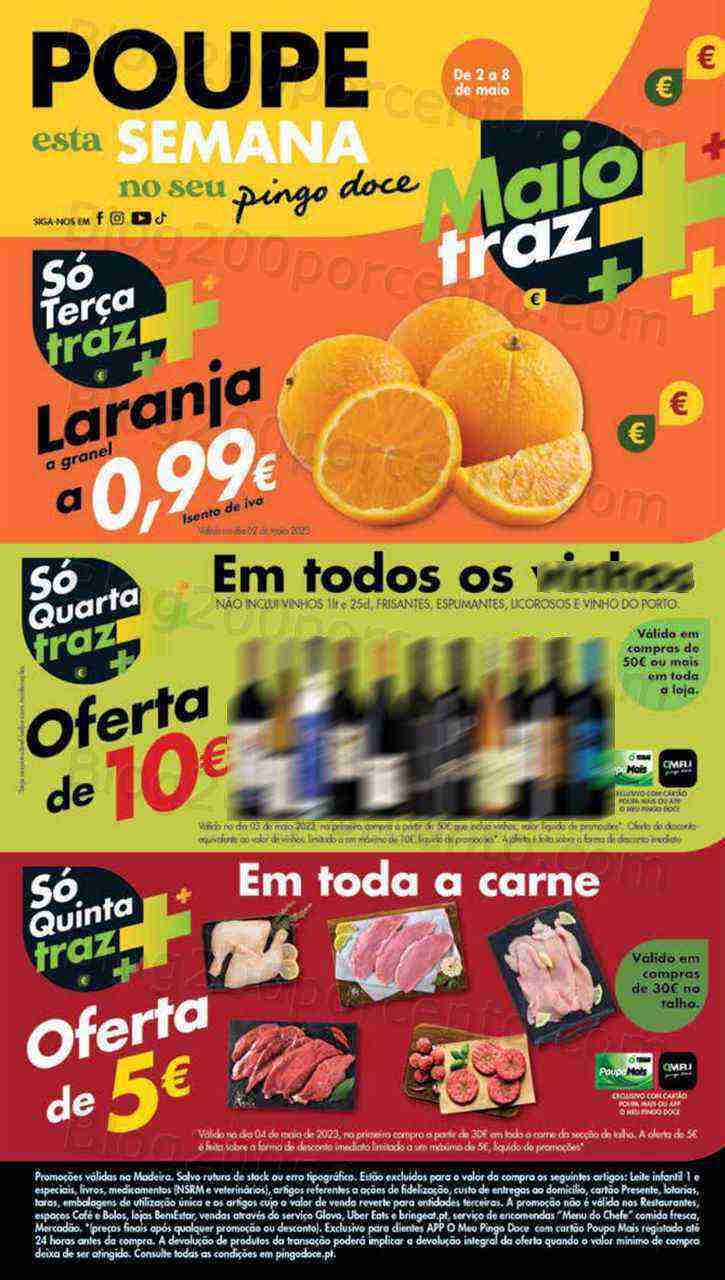 Antevisão Folheto PINGO DOCE Madeira Promoções de 2 a 8 maio