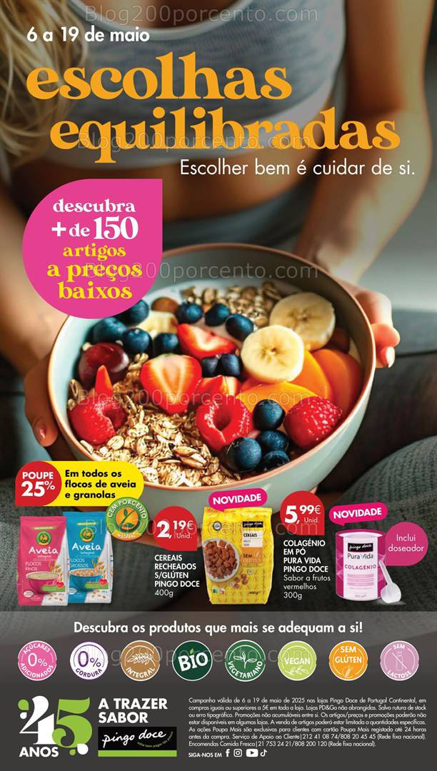 Antevisão Folheto PINGO DOCE escolhas Equilibradas Promoções de 6 a 19 maio
