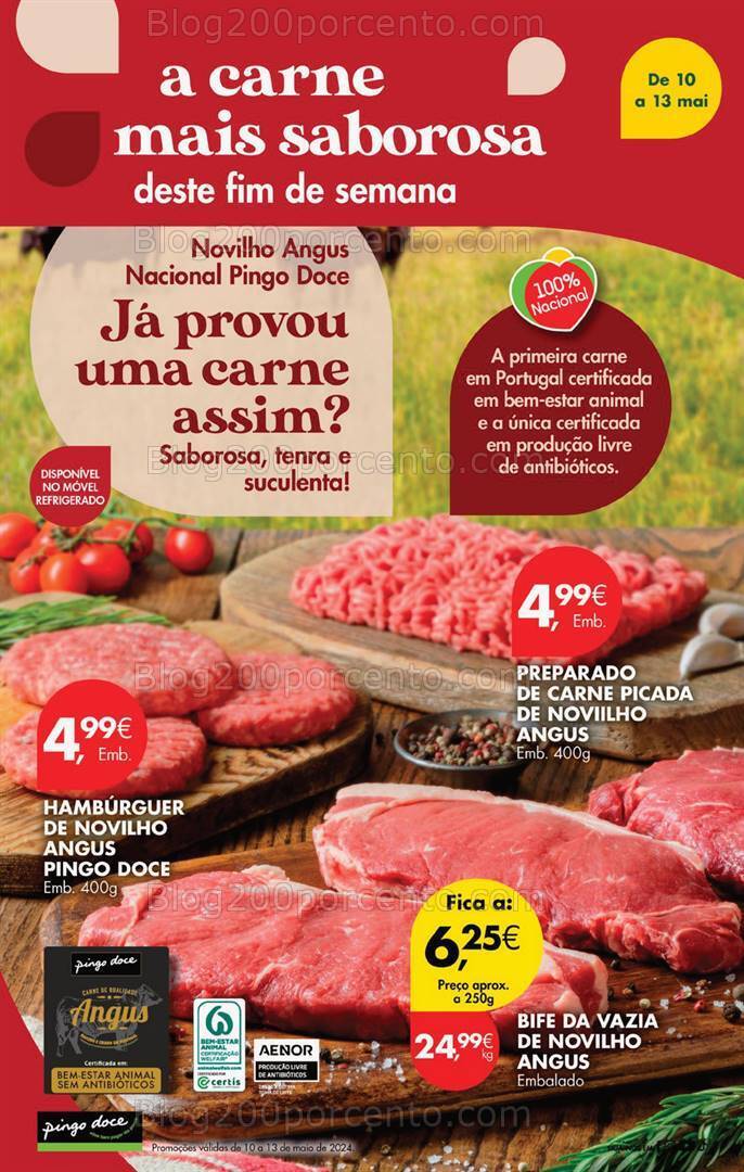 Antevisão Folheto PINGO DOCE Promoções Fim de Semana - 10 a 13 maio