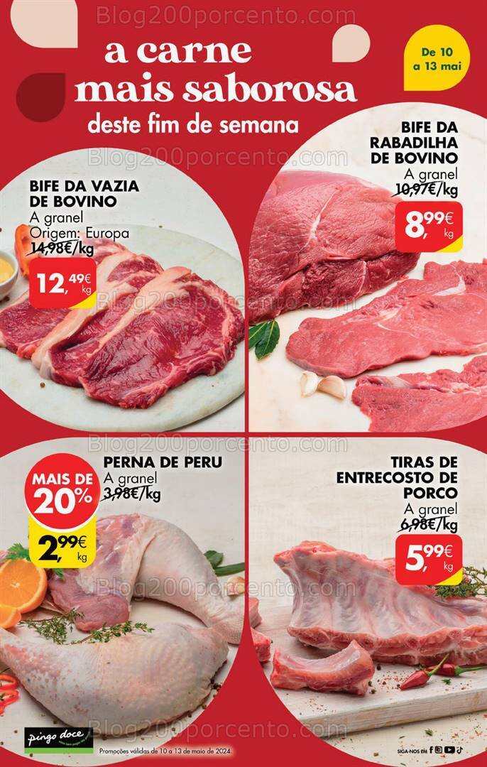 Antevisão Folheto PINGO DOCE Promoções Fim de Semana - 10 a 13 maio