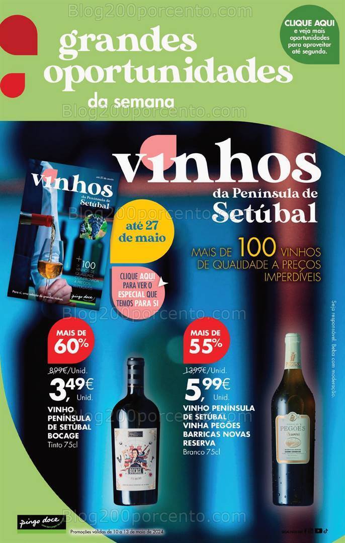 Antevisão Folheto PINGO DOCE Promoções Fim de Semana - 10 a 13 maio